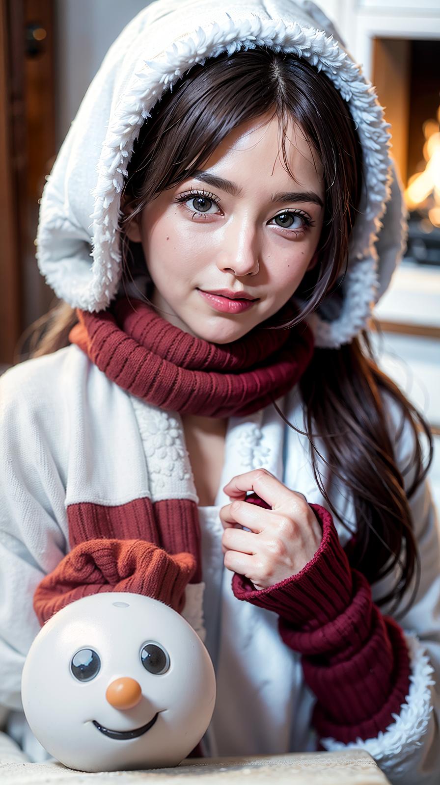 ultra high res, (photorealistic:1.4), raw photo, (realistic face), realistic eyes, (realistic skin), <lora:XXMix9_v20LoRa:0.8>, ((((masterpiece)))), best quality, very_high_resolution, ultra-detailed, in-frame, cold, snow, cozy, warm clothing, fireplace, hot cocoa, skiing, snowboarding, snowflake, winter wonderland, frozen, snowman, ice skating, winter sports, chilly, holiday season, Christmas, hibernation, scarf, mittens