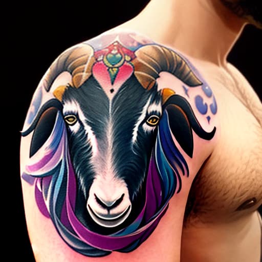  Capricorn goat tattoo