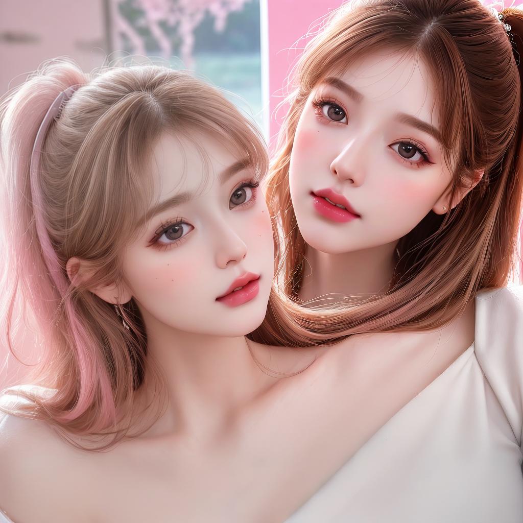  masterpiece, best quality, temperament , delicate facial features, bangs, brown ponytail, messy hair, hair very realistic, , white s, can see pink s, light areola, background is a large painting, sea view, Du Qiong, delicate makeup, pale red lips, big eyes, double eyelids, black holes, bright eyes, symmetrical face, very real face, waist, , detailed depiction of 's face, blush, super beauty, looking at audience, very real skin, skin oil reflection, artwork, clothes with real fabric texture, realistic, cinematic style, photography level, ray tracing, realistic light effects, realism, masterpiece, love top photography effects, 4k, full body photo