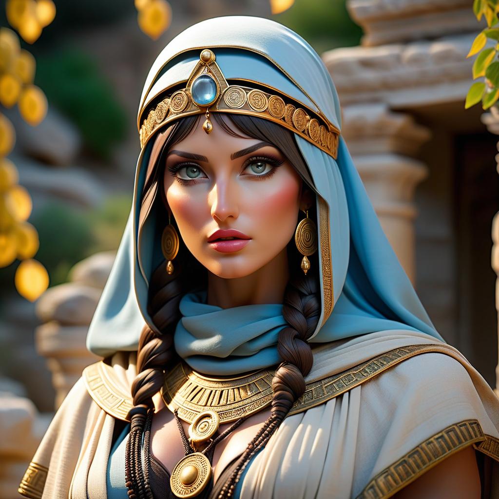  cinematic photo Delphic oracle in mantle, face hidden by hood, faces not visible, theme Ancient Greece, background Ancient Greece, high quality, realism . 35mm photograph, film, bokeh, professional, 4k, highly detailed hyperrealistic, full body, detailed clothing, highly detailed, cinematic lighting, stunningly beautiful, intricate, sharp focus, f/1. 8, 85mm, (centered image composition), (professionally color graded), ((bright soft diffused light)), volumetric fog, trending on instagram, trending on tumblr, HDR 4K, 8K