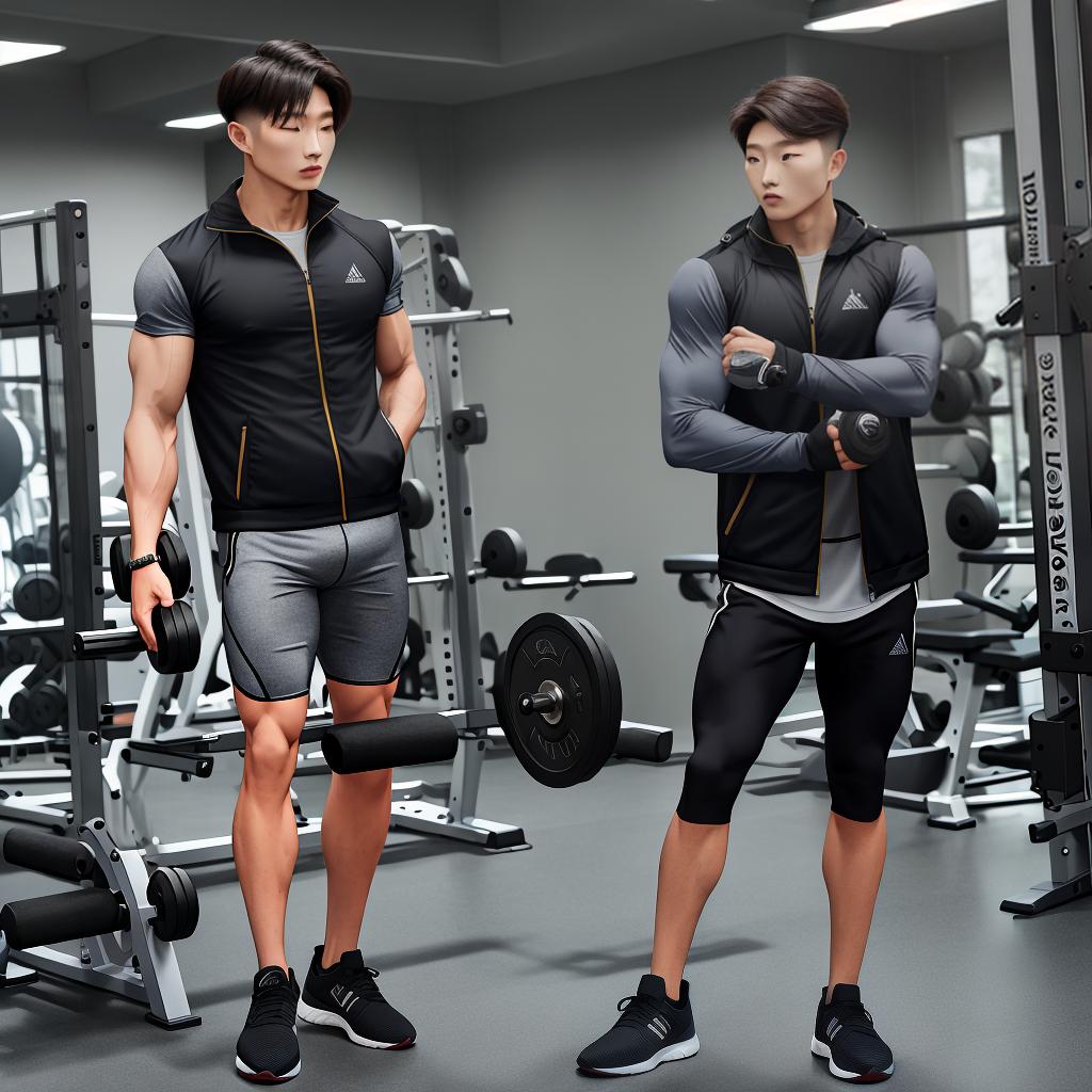  masterpiece, best quality,Fitness enthusiast gym outerwear. ,