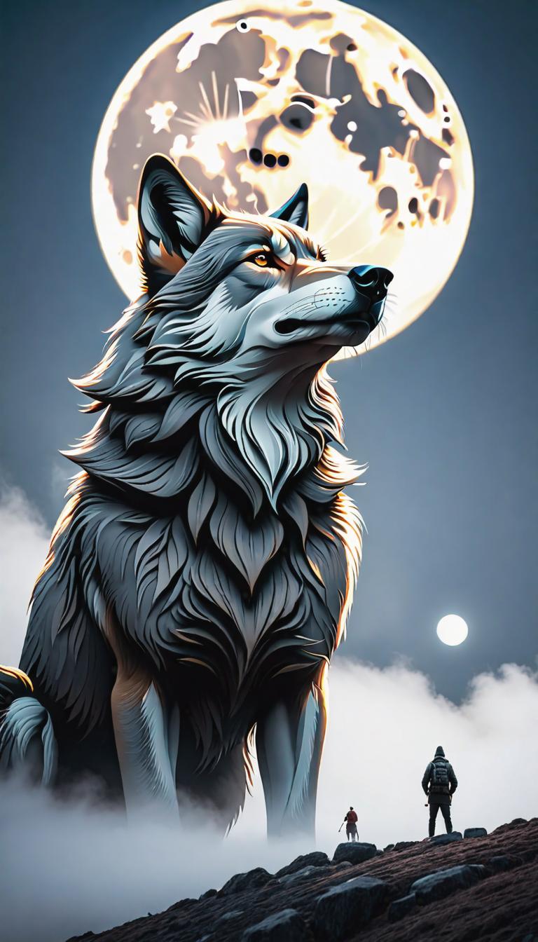  Minimalist tattoo style depiction of a wolf howling at the moon. Simple, powerful, black or grey lines on a light, solid color background., using simple and powerful black or grey lines on a light, solid color background. hyperrealistic, full body, detailed clothing, highly detailed, cinematic lighting, stunningly beautiful, intricate, sharp focus, f/1. 8, 85mm, (centered image composition), (professionally color graded), ((bright soft diffused light)), volumetric fog, trending on instagram, trending on tumblr, HDR 4K, 8K