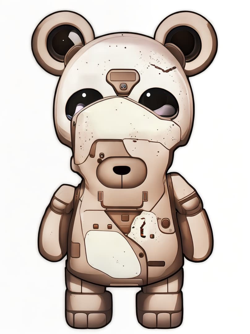  , a cute guilt robot bear, sticker, akira toriyama , white background,murder bear, bloody , dripping blood<lora:arcana-xl:0.9380552704105101><lora:neoclassicalmasterbedroom:0.5895297976427594><lora:japanese-modern-wood-inte:0.009435480412516073><lora:envybetterhands-loco:0.35833211775159257> hyperrealistic, full body, detailed clothing, highly detailed, cinematic lighting, stunningly beautiful, intricate, sharp focus, f/1. 8, 85mm, (centered image composition), (professionally color graded), ((bright soft diffused light)), volumetric fog, trending on instagram, trending on tumblr, HDR 4K, 8K