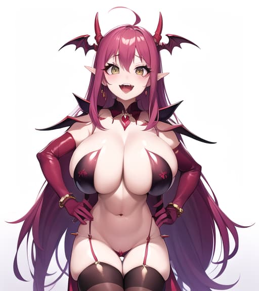  Vampire Vertical Virtual YouTuber Lulu Lulu, Pink hair, amber eyes, red jewel, big tits, large nipples, pussy, genital exposure, (Masterpiece, BestQuality:1.3), (ultra detailed:1.2), (hyperrealistic:1.3), (RAW photo:1.2),High detail RAW color photo, professional photograph, (Photorealistic:1.4), (realistic:1.4), ,professional lighting, (japanese), beautiful face, (realistic face)