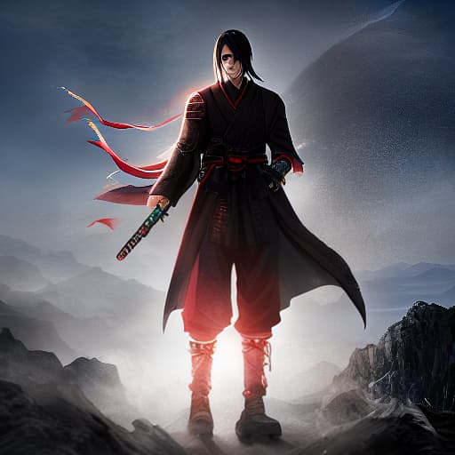  Generate Itachi from Naruto with realistic hyperrealistic, full body, detailed clothing, highly detailed, cinematic lighting, stunningly beautiful, intricate, sharp focus, f/1. 8, 85mm, (centered image composition), (professionally color graded), ((bright soft diffused light)), volumetric fog, trending on instagram, trending on tumblr, HDR 4K, 8K