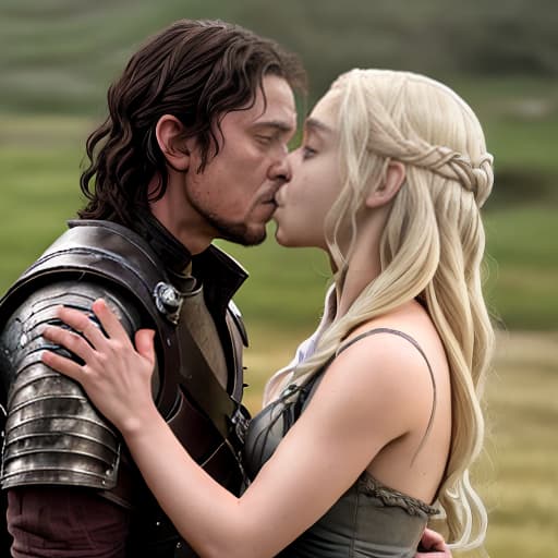  Bellamy and Daenerys kissing