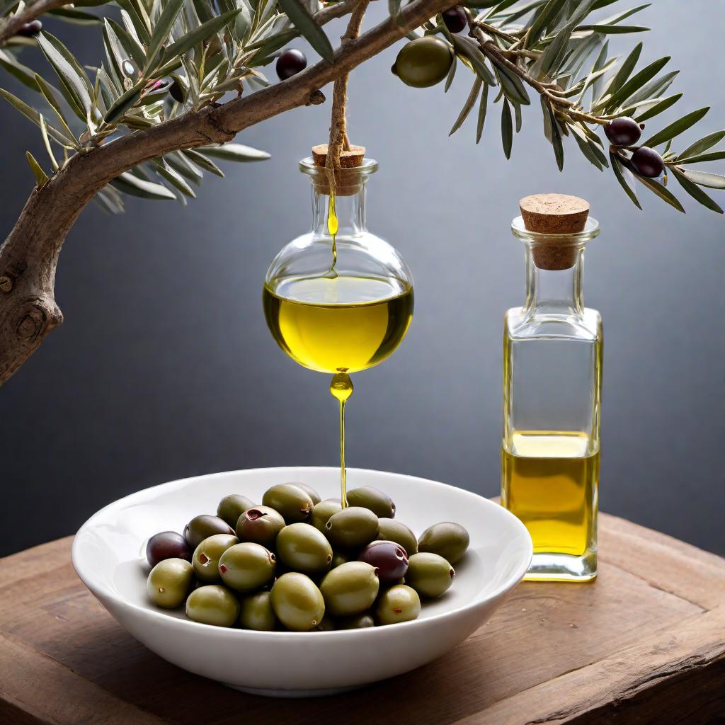  A drawing of the vision from Zechariah chapter 4: two olive trees side by side with a bowl of olive oil in the middle. Above the olive oil, there are 7 candlesticks arranged from left to right. Each olive tree has a branch hanging over the bowl, dripping olive oil into it. hyperrealistic, full body, detailed clothing, highly detailed, cinematic lighting, stunningly beautiful, intricate, sharp focus, f/1. 8, 85mm, (centered image composition), (professionally color graded), ((bright soft diffused light)), volumetric fog, trending on instagram, trending on tumblr, HDR 4K, 8K