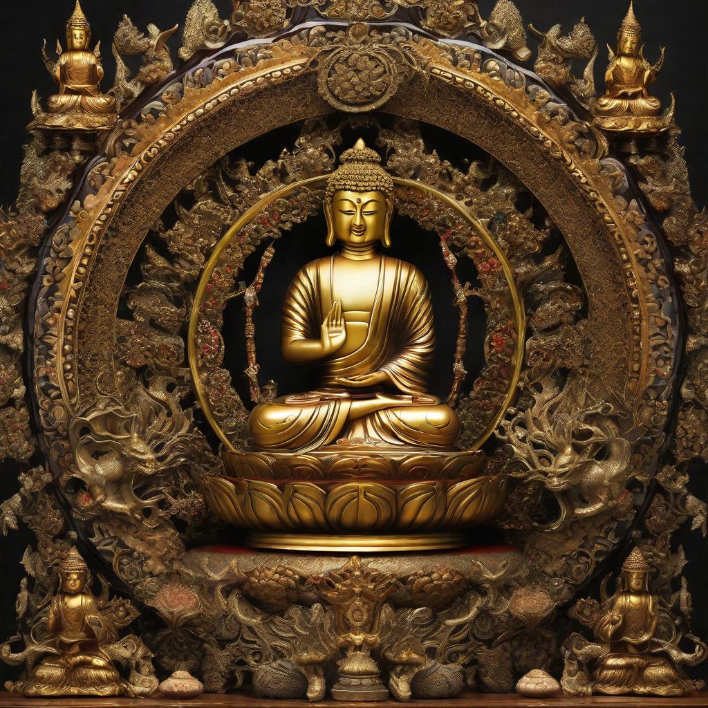  masterpiece, best quality, hald buddha and devil face