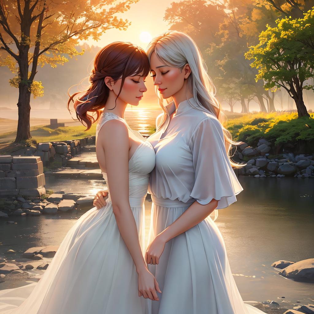  Create a high quality hyperrealistic image that visually represents the theme 'True love is not about finding someone to live with, but finding someone you can't live without.' The image should depict a couple standing together on a scenic overlook, holding each other closely and looking into each other's eyes, conveying a deep emotional connection. The background should include a beautiful sunset over a serene landscape, emphasizing the romantic atmosphere. The characters should be dressed casually, and their expressions should reflect the profound bond they share. The image should be of hyperrealistic style and high quality. hyperrealistic, full body, detailed clothing, highly detailed, cinematic lighting, stunningly beautiful, intricate, sharp focus, f/1. 8, 85mm, (centered image composition), (professionally color graded), ((bright soft diffused light)), volumetric fog, trending on instagram, trending on tumblr, HDR 4K, 8K