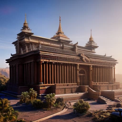 redshift style templo que se vea loco hyperrealistic, full body, detailed clothing, highly detailed, cinematic lighting, stunningly beautiful, intricate, sharp focus, f/1. 8, 85mm, (centered image composition), (professionally color graded), ((bright soft diffused light)), volumetric fog, trending on instagram, trending on tumblr, HDR 4K, 8K