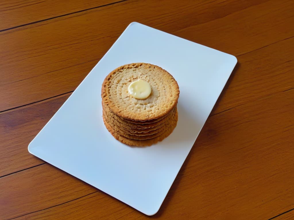  A closeup, minimalist image of a freshly baked Anzac Biscuit resting on a rustic wooden table. The biscuit is golden brown with a slightly cracked surface, showcasing its crunchy texture. Wisps of steam rise from the warm cookie, hinting at its delicious aroma. The background is softly blurred, emphasizing the simplicity and warmth of this iconic Australian treat. hyperrealistic, full body, detailed clothing, highly detailed, cinematic lighting, stunningly beautiful, intricate, sharp focus, f/1. 8, 85mm, (centered image composition), (professionally color graded), ((bright soft diffused light)), volumetric fog, trending on instagram, trending on tumblr, HDR 4K, 8K