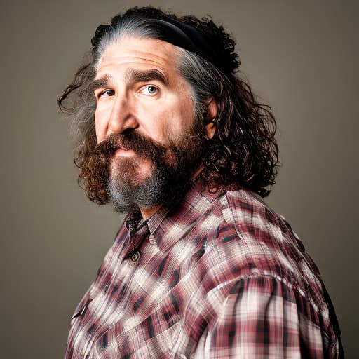 portrait+ style Mick Foley queer face