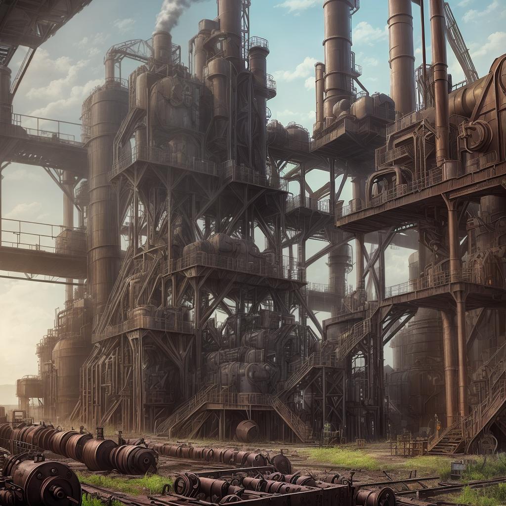  an iron factory in a beautiful place