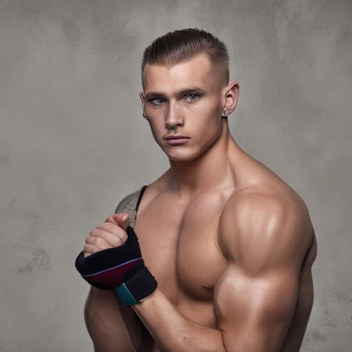 portrait+ style czech homosexual queer fitness model blonde very cute dude face