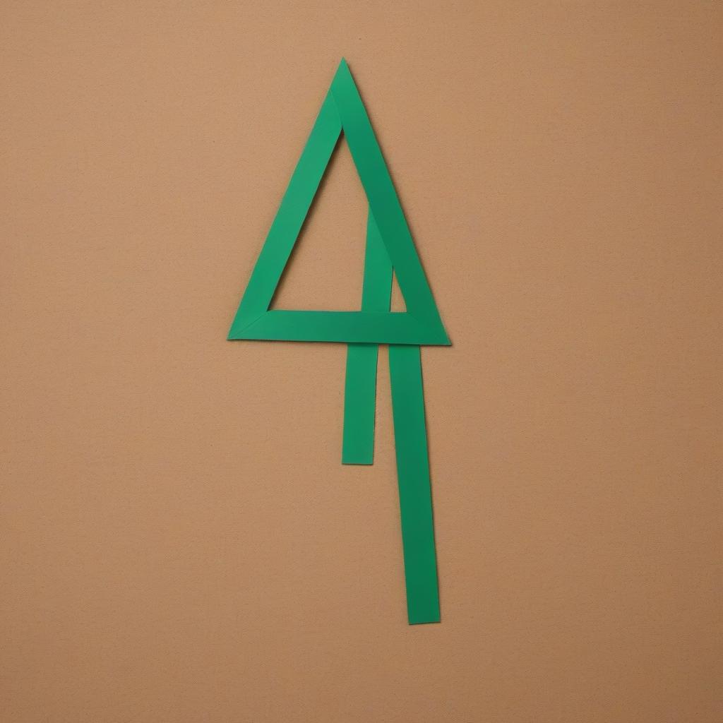  The triangle from the leve Triangle is torn inside with a green strip along the entire