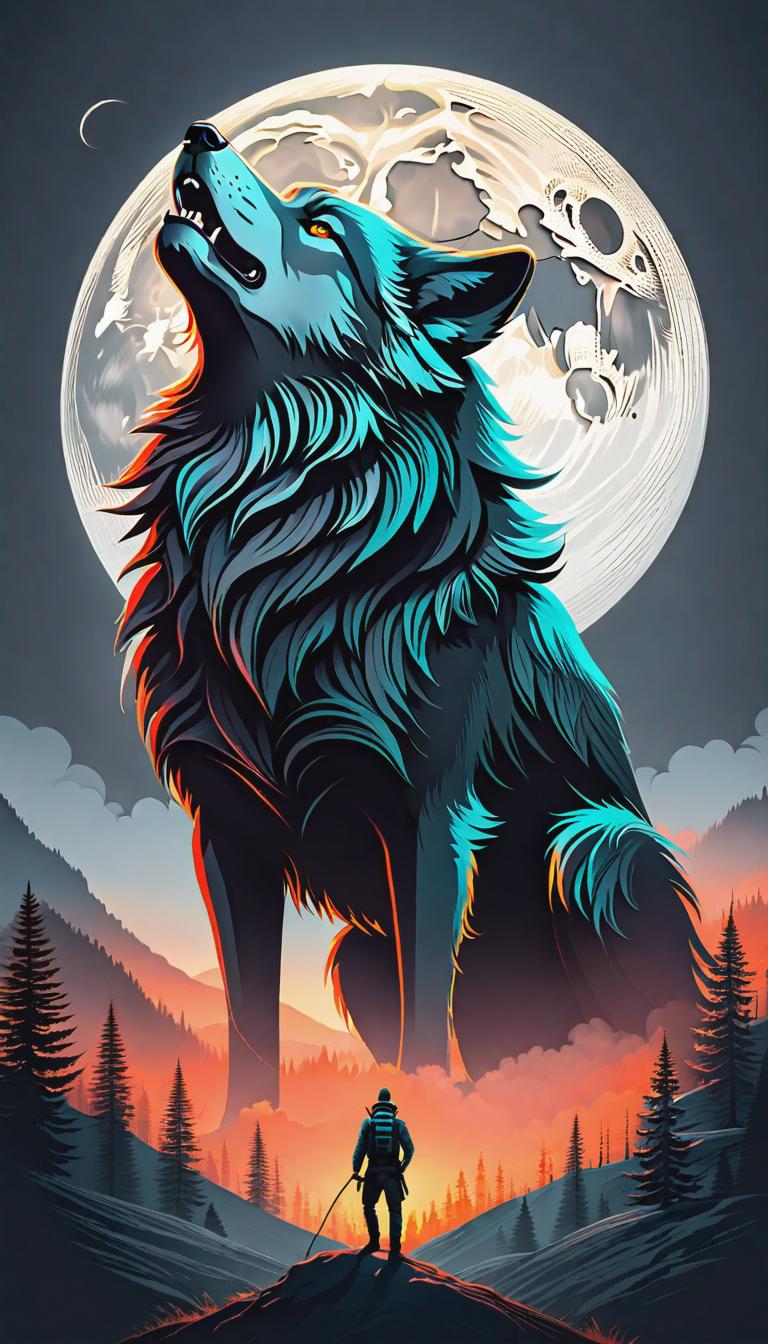  Minimalist tattoo style depiction of a wolf howling at the moon. Simple, powerful, black or grey lines on a light, solid color background., using simple and powerful black or grey lines on a light, solid color background. hyperrealistic, full body, detailed clothing, highly detailed, cinematic lighting, stunningly beautiful, intricate, sharp focus, f/1. 8, 85mm, (centered image composition), (professionally color graded), ((bright soft diffused light)), volumetric fog, trending on instagram, trending on tumblr, HDR 4K, 8K