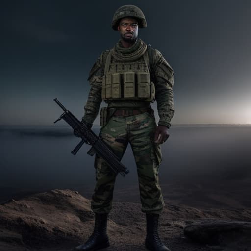  background Ethiopia flag and brothers solider in war hiar style afro Bold and Daring hyperrealistic, full body, detailed clothing, highly detailed, cinematic lighting, stunningly beautiful, intricate, sharp focus, f/1. 8, 85mm, (centered image composition), (professionally color graded), ((bright soft diffused light)), volumetric fog, trending on instagram, trending on tumblr, HDR 4K, 8K