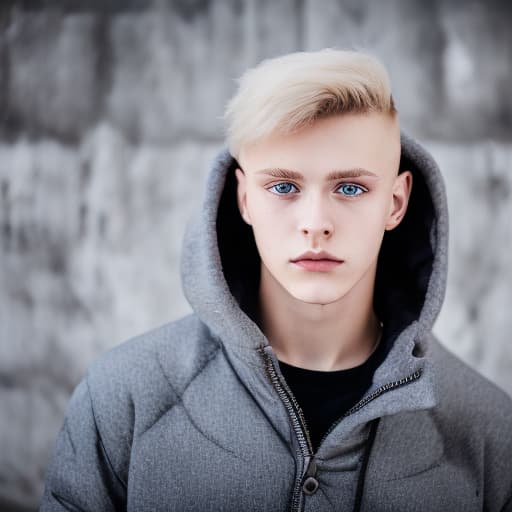 portrait+ style russian homosexual queer twink blonde very cute dude face