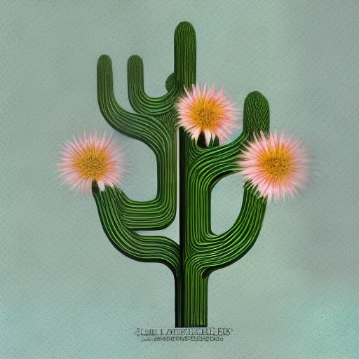 mdjrny-v4 style cute cactus with butterfly logo