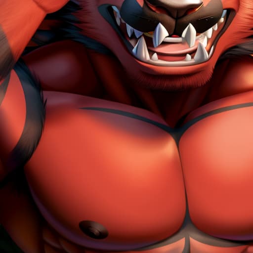  Incineroar, male, vore, open eyes, digital art, masterpiece, 4k, fine details,