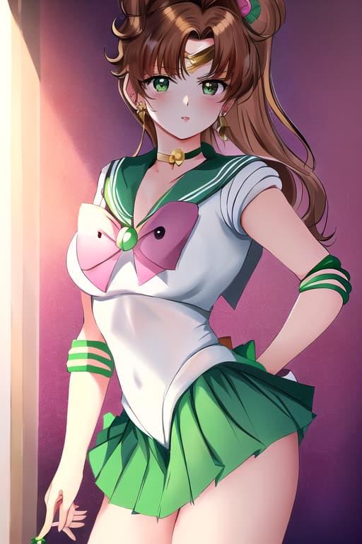  (sailor jupiter:1.3), (masterpiece), (highest quality), (intricate), (high detail),Butterfly lover, portrait of a cute beautiful women, holding a butterfly, butterfly in hair, masterpiece, best quality, high quality, solo