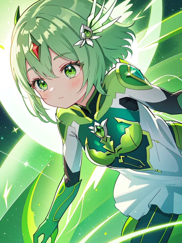  Green woman Ultraman, masterpiece, best quality,8k,ultra detailed,high resolution,an extremely delicate and beautiful,hyper detail