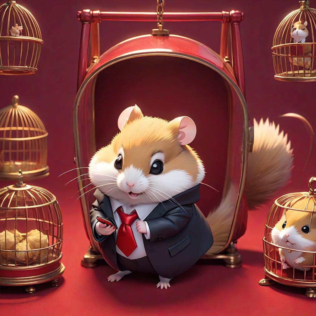  anime artwork A hamster in a business suit talks on the phone and runs around its cage on a red background. At the back of the hamster, in a red dress. . anime style, key visual, vibrant, studio anime, highly detailed hyperrealistic, full body, detailed clothing, highly detailed, cinematic lighting, stunningly beautiful, intricate, sharp focus, f/1. 8, 85mm, (centered image composition), (professionally color graded), ((bright soft diffused light)), volumetric fog, trending on instagram, trending on tumblr, HDR 4K, 8K