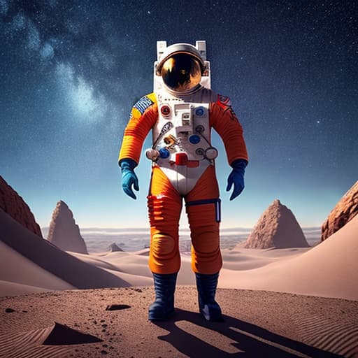  Change the background to mars, and change the astronaut to clown clothes. hyperrealistic, full body, detailed clothing, highly detailed, cinematic lighting, stunningly beautiful, intricate, sharp focus, f/1. 8, 85mm, (centered image composition), (professionally color graded), ((bright soft diffused light)), volumetric fog, trending on instagram, trending on tumblr, HDR 4K, 8K
