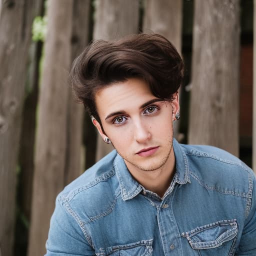 portrait+ style british queer youtuber brunette very cute dude face