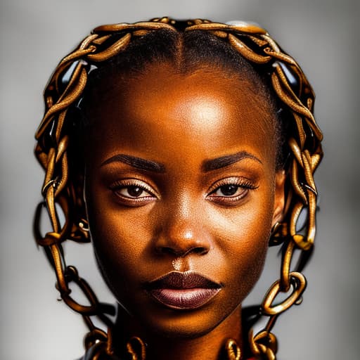 portrait+ style Two African slave woman in shackles and chains in the style of arthur rackham, stable diffusion, photo realistic raw