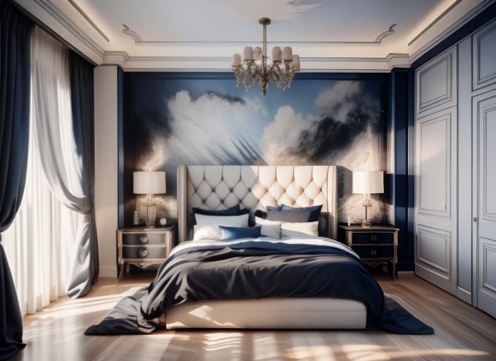  Modern, black, luxurious bedroom,award winning composition,high quality,masterpiece,extremely detailed,high res,4k,ultra high res,detailed shadow,ultra realistic,dramatic lighting,bright light