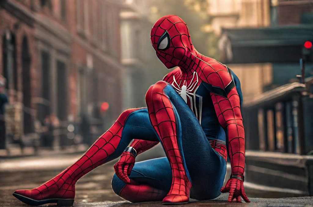  Spiderman hyperrealistic, full body, detailed clothing, highly detailed, cinematic lighting, stunningly beautiful, intricate, sharp focus, f/1. 8, 85mm, (centered image composition), (professionally color graded), ((bright soft diffused light)), volumetric fog, trending on instagram, trending on tumblr, HDR 4K, 8K