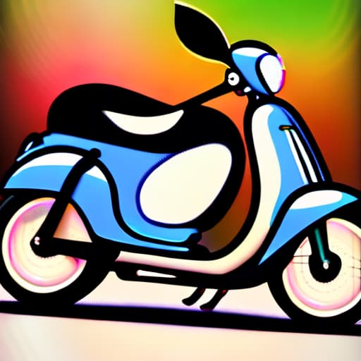  Cute bunny on vespa bike