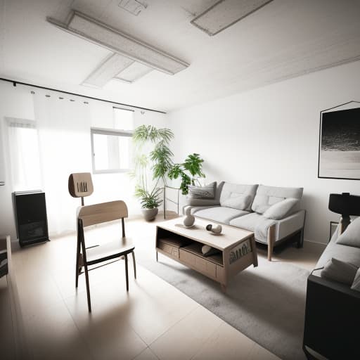  RAW photo, living room, in minimalist style