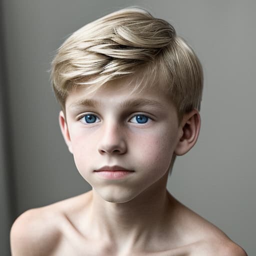  handsome thin graceful 12y blond boy