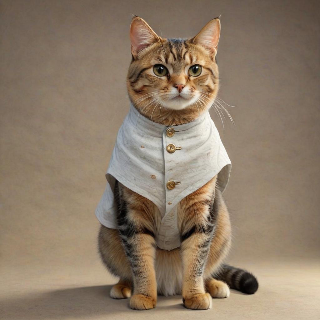  funny cute cat, on parchment hyperrealistic, full body, detailed clothing, highly detailed, cinematic lighting, stunningly beautiful, intricate, sharp focus, f/1. 8, 85mm, (centered image composition), (professionally color graded), ((bright soft diffused light)), volumetric fog, trending on instagram, trending on tumblr, HDR 4K, 8K