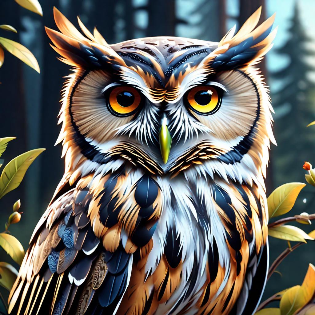  owl, HQ, Hightly detailed, 4k