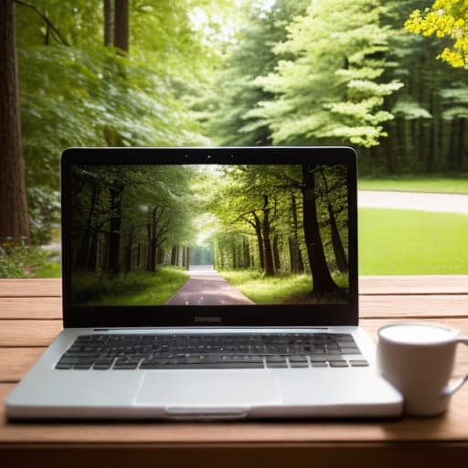  Get a 100mm lens for a DSLR camera, f/2.8 aperture setting, and position the subject in a natural outdoor setting with soft, diffused lighting. The goal is to create a hyper-realistic image that captures the subject’s passion for writing posts on a laptop.