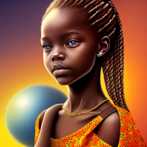 mdjrny-v4 style an African girl child walking