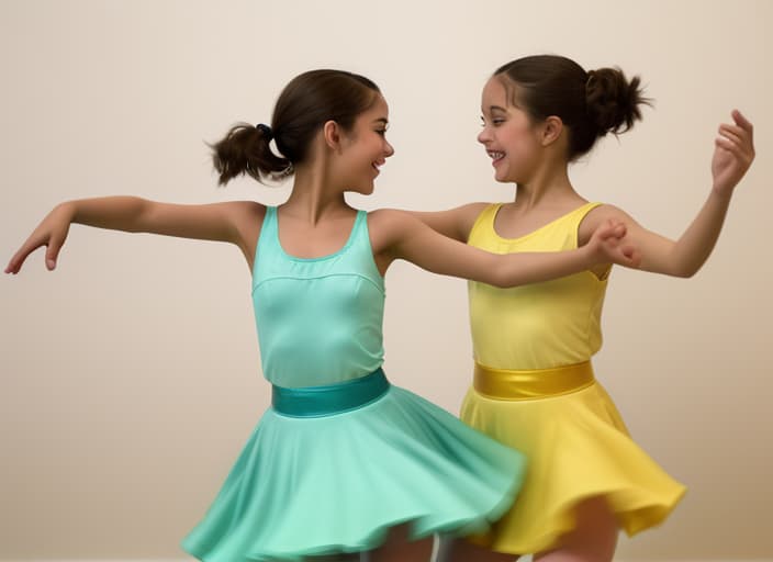  two girls dancing