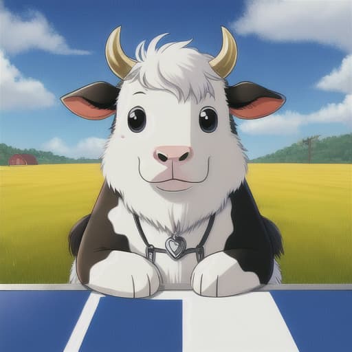  charming cow that wants to be chosen from a group