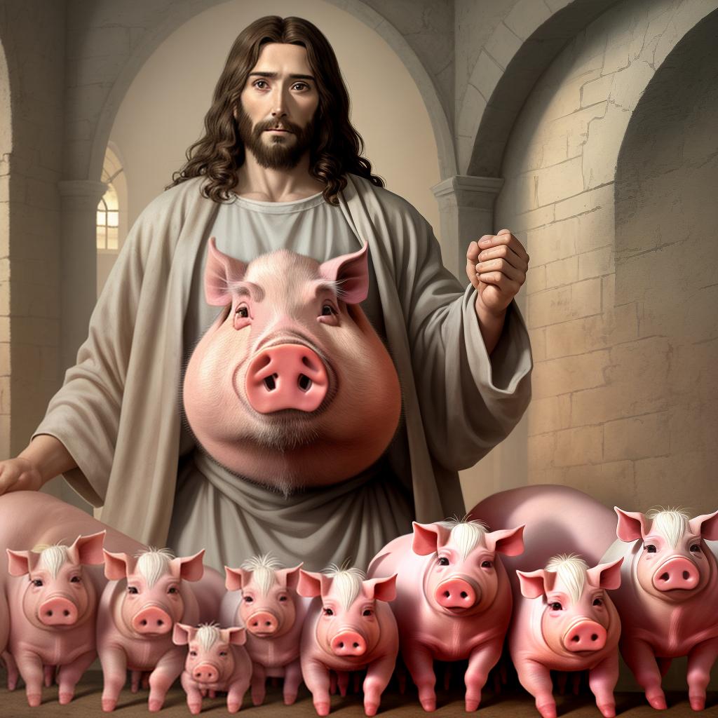  jesus christ as pig