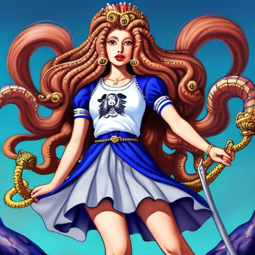  Queen Medusa in a short skirt