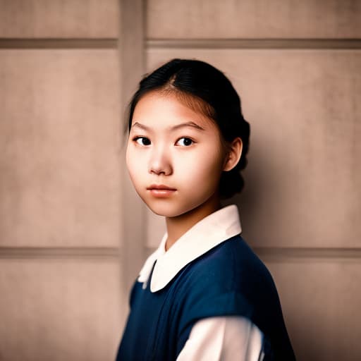 portrait+ style close up 1930 Taiwan High school female student