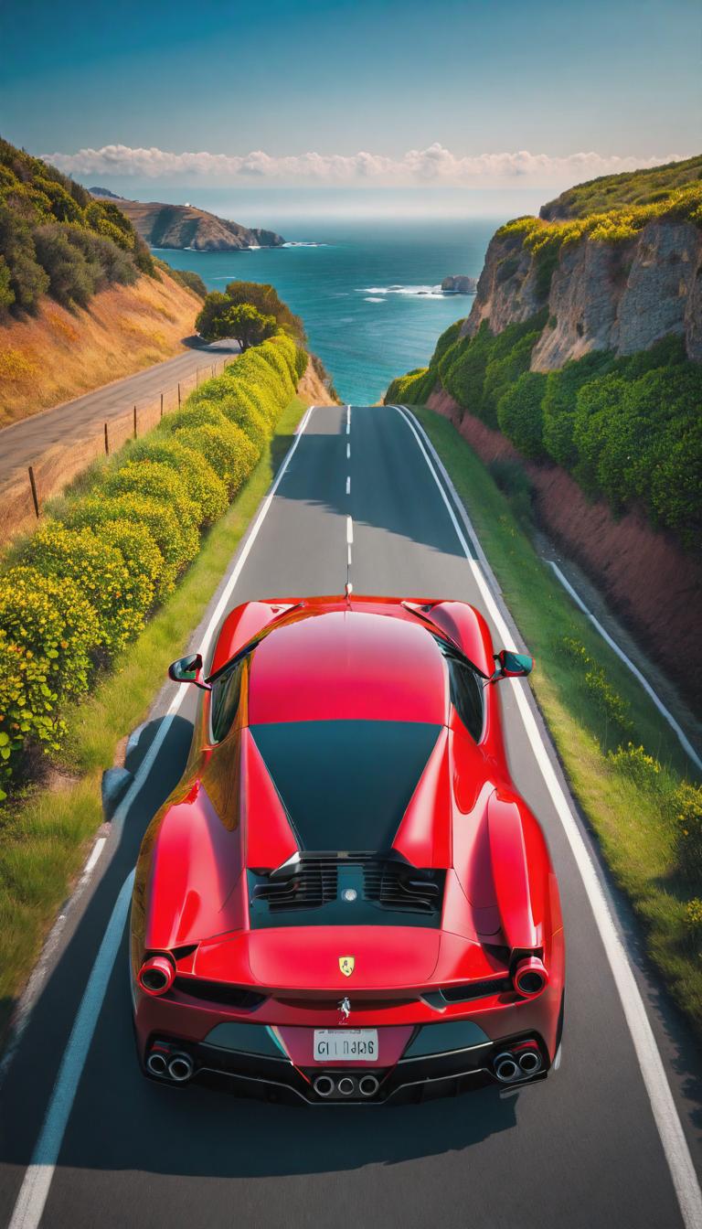  Depiction of A Ferrari with no number plate driving on a coast road, pixelated , 8 bit graphics in a pixel art style reminiscent of Minecraft. The design uses low resolution, blocky graphics to create a detailed and vibrant scene. The subject is rendered in a charming 8 bit aesthetic, creating a nostalgic and immersive atmosphere. hyperrealistic, full body, detailed clothing, highly detailed, cinematic lighting, stunningly beautiful, intricate, sharp focus, f/1. 8, 85mm, (centered image composition), (professionally color graded), ((bright soft diffused light)), volumetric fog, trending on instagram, trending on tumblr, HDR 4K, 8K