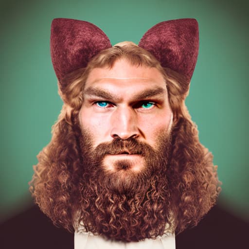 analog style tyson fury morphed with a cat