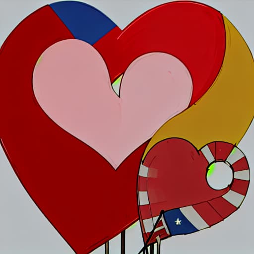  amerinan heart and flag