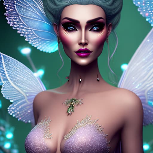  Fairy face hyperrealistic, full body, detailed clothing, highly detailed, cinematic lighting, stunningly beautiful, intricate, sharp focus, f/1. 8, 85mm, (centered image composition), (professionally color graded), ((bright soft diffused light)), volumetric fog, trending on instagram, trending on tumblr, HDR 4K, 8K