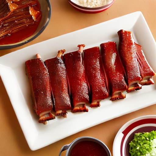  create a photograph of the perfectly smoked pork st. Louis ribs