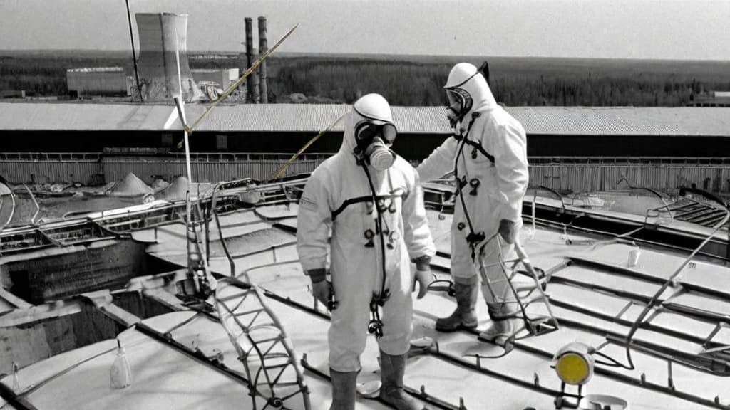  The most complex decontamination mission given to the liquidators involved cleaning the roof of the Chernobyl Power Plant Reactor No. 4 that had exploded.